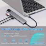 8 in 1 USB C Hub Type C to 4K HDTV Adapter with 100M RJ45 SDu002FTF Card Reader Fast Charger for MacBook Notebook Windows Laptop Computer - Image 3